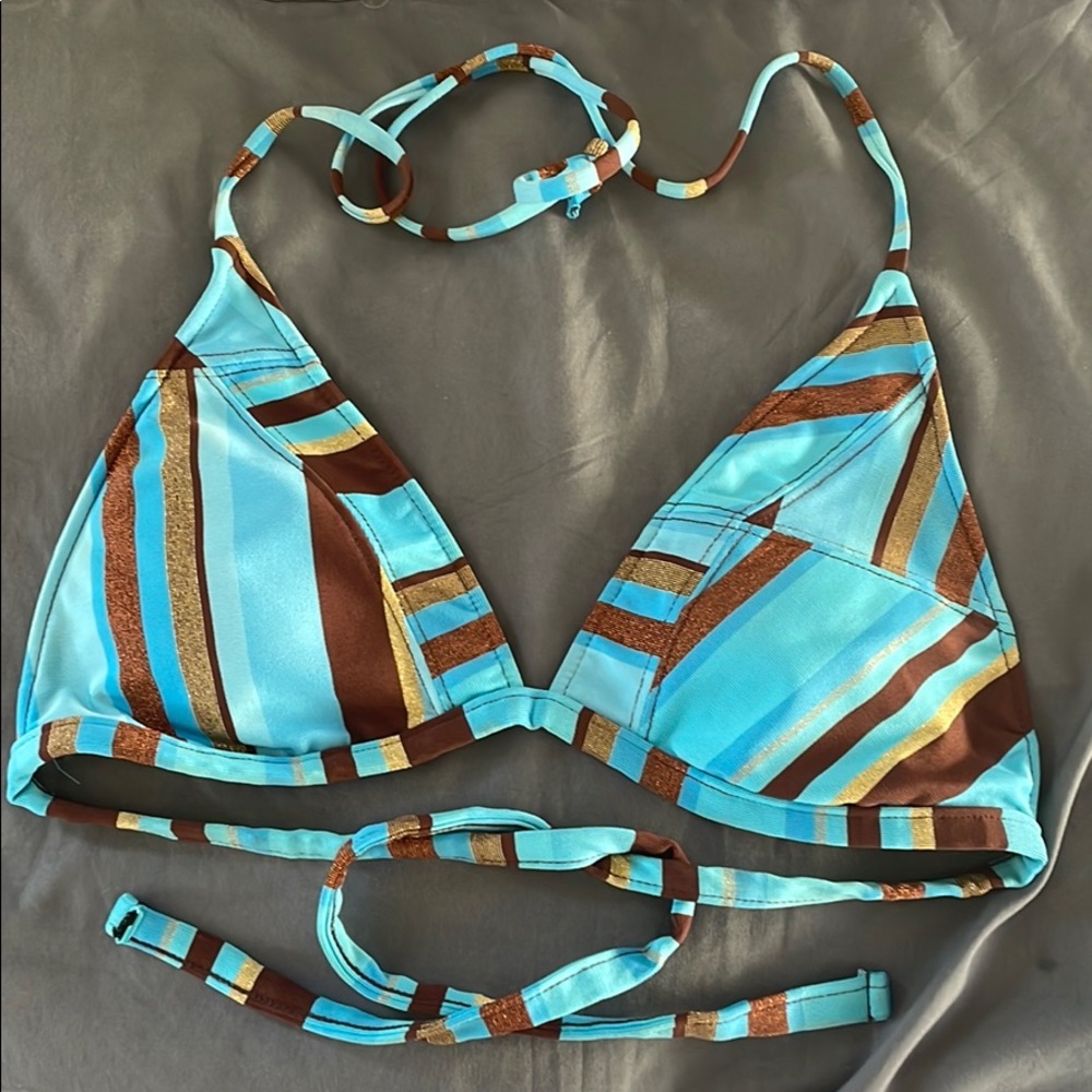 Blue Bikini Top